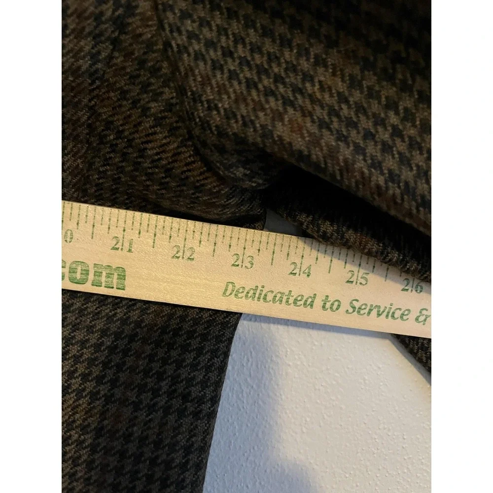 Chaps Ralph Lauren Blazer Mens 44 Brown Wool Check Sport Coat Lined Made Canada